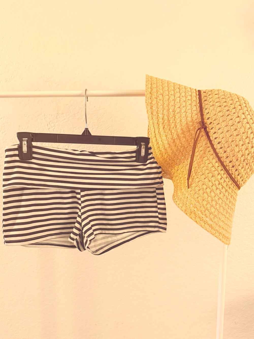 Striped Black & White Shorts